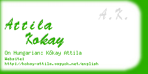 attila kokay business card