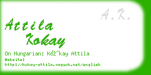 attila kokay business card